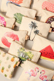 Multi Images Cotton Canvas Eco Pouch Bags
