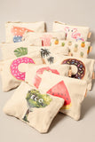 Multi Images Cotton Canvas Eco Pouch Bags