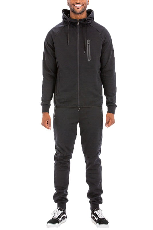 Mens Full Zip Sweat Pant Sweat Set 