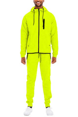 Mens Full Zip Sweat Pant Sweat Set 