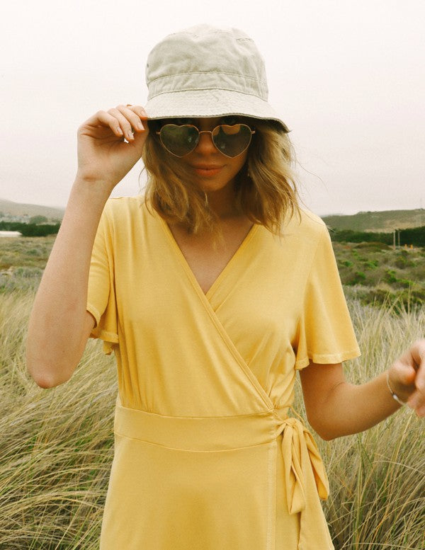 The Wrap Dress Yellow