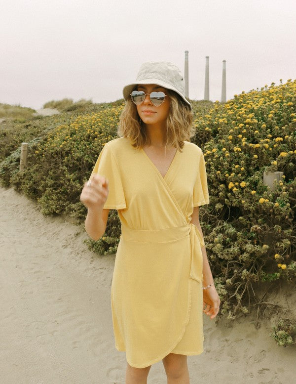 The Wrap Dress Yellow