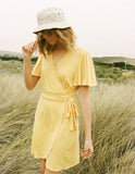 The Wrap Dress Yellow