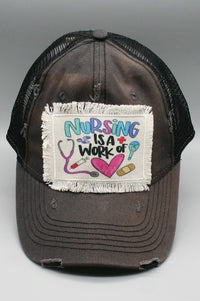 Nursing Work of Heart Patch Hat for Sale