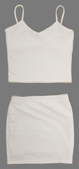KIDS BANDAGE CROP TOP AND SKIRT SET