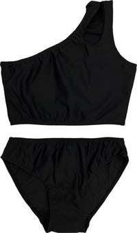GIRL'S TWO PIECE ONE SHOULDER BATHING SUIT