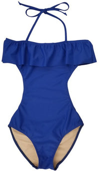 Girls One Piece Ruffle Bathing Suit