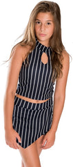 Junior Stripe Halter Top and Skort Set