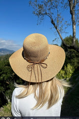Floppy Straw Sun Hat WIth Strap