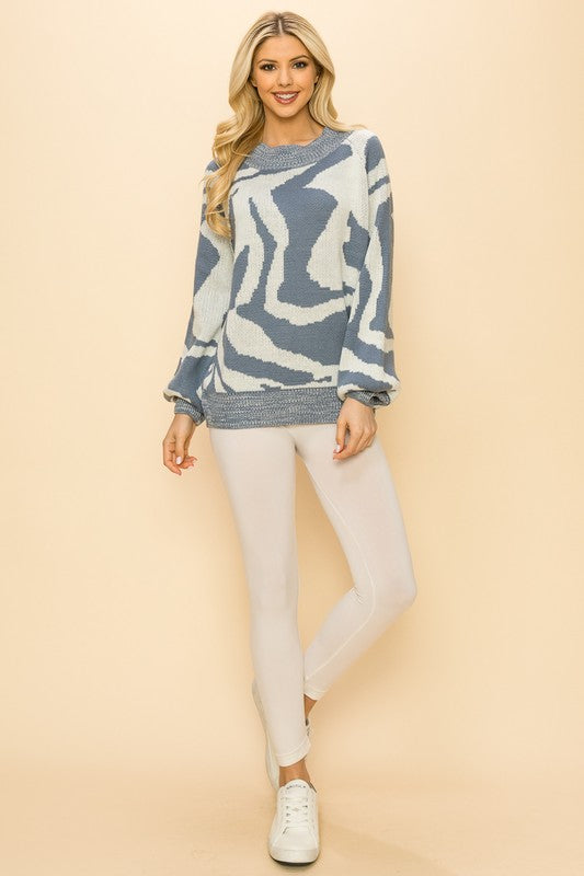 Zebra Jacq Sweater Top
