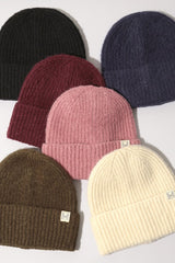 Winter Soft Ribbed Knit Cuff Beanie Hat
