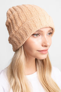 Winter Solid Color Ribbed Cuff Beanie Hat