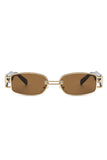 Rectangle Retro Slim Narrow Fashion Sunglasses