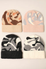 Women's Soft Camouflage Pattern Beanie Hat