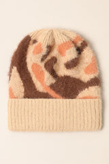 Women's Soft Camouflage Pattern Beanie Hat