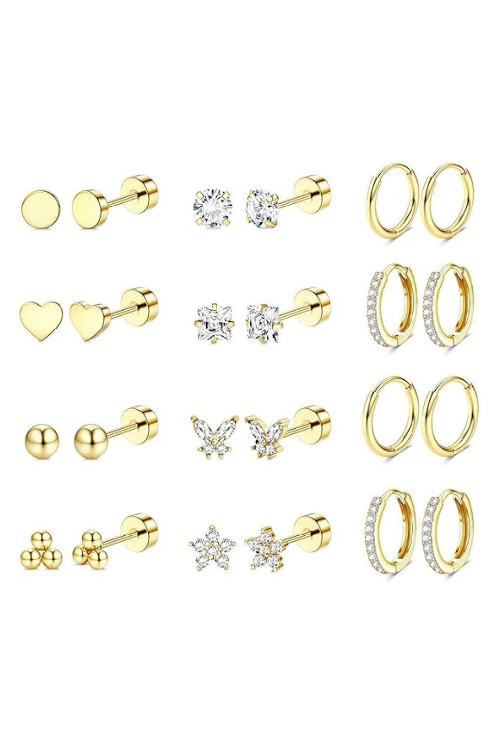 14K Gold Hypoallergenic Surgical Steel Earrings
