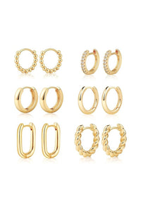 14K Gold Plated Chunky Twisted Hoop Earrings