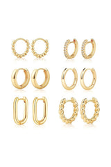 14K Gold Plated Chunky Twisted Hoop Earrings