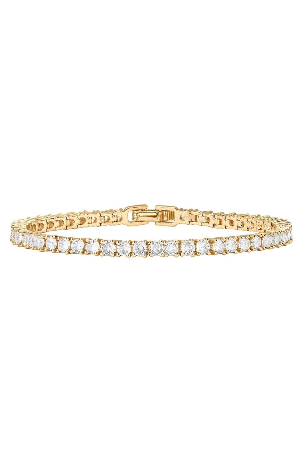 14K Gold Plated Cubic Zirconia Tennis Bracelet