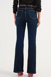 70s High Flare Jeans in Indigo Stretch