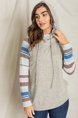 Stripe Sleeve Hoodie