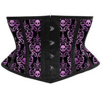 Purple & Black Skull Waist Cincher