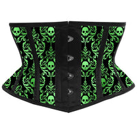 Green & Black Skull Waist Cincher