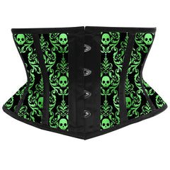 Green & Black Skull Waist Cincher