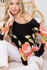 Floral One Shoulder Top for Women