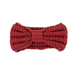 Knitted Bow Winter Head Band