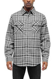 Long Sleeve Flannel Full Plaid Checkered Shirts