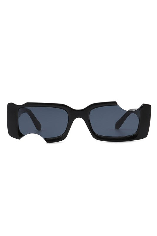 Rectangle Futuristic Cut-out Fashion Sunglasses