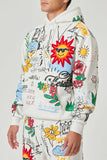 Essentials Allover Hand Drawing 7 Chenille Patch Hoodie