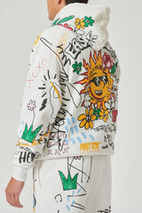 Essentials Allover Hand Drawing 7 Chenille Patch Hoodie