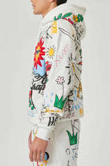 Essentials Allover Hand Drawing 7 Chenille Patch Hoodie