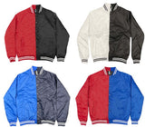 Color Block Two Tone Varsity Jacket