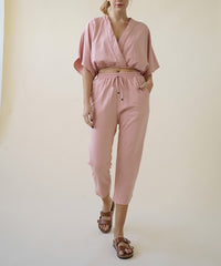 Hemp Kimono With Jogger Set