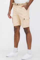 Weiv Mens Belted Cargo Shorts With Belt