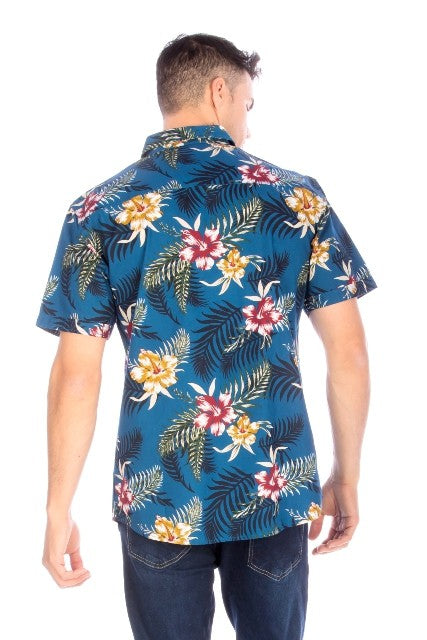 Men's Printed Shirts in Blue
