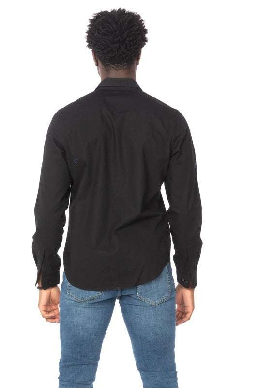 Long Sleeve Cotton Black Shirts
