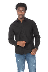 Long Sleeve Cotton Black Shirts