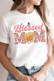 Blessed Leopard Mom Graphic T-shirt