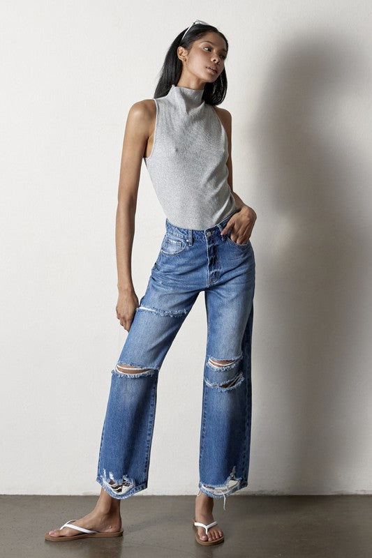 Estructed Straight Jeans