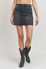 90's Vintage Denim Mini Skirt