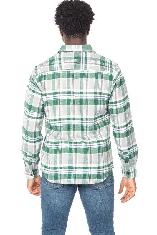 Men's Flannel Shirts in Green