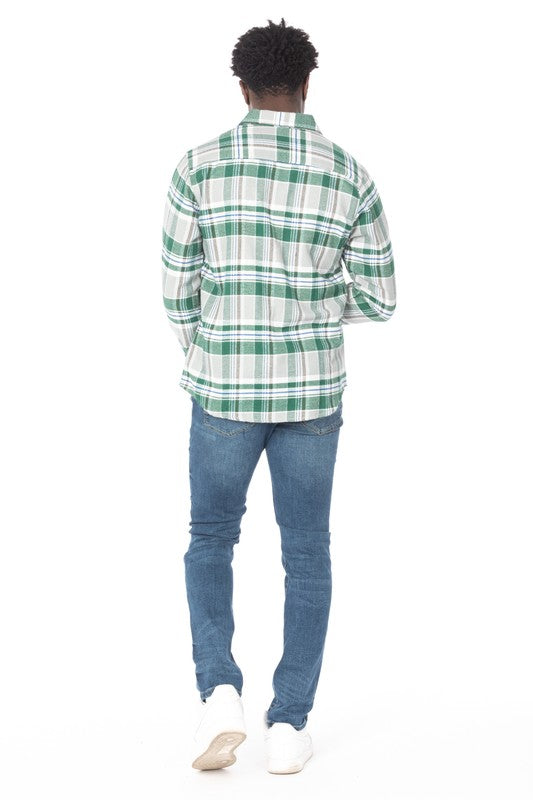 Men's Flannel Shirts in Green