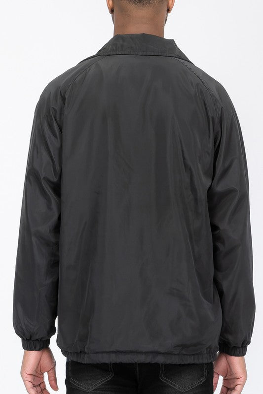 Weiv Men's Casual Windbreaker Coaches Jacket