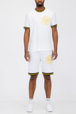 Lion Head Embroidery T-shirt and Short Set