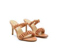 Qualie Gathered Around Slip-on Heeled Sandal