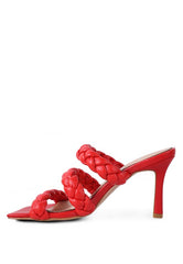 High Bae Pointed Heel Braided Sandals
